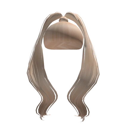 Long sleek blonde ponytail y2k