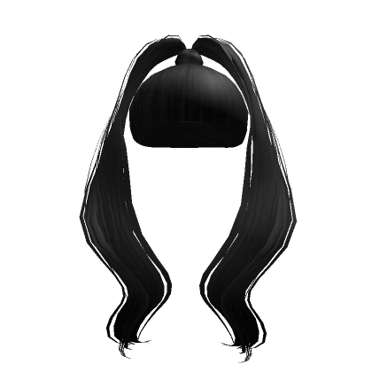 Long sleek black ponytail y2k !