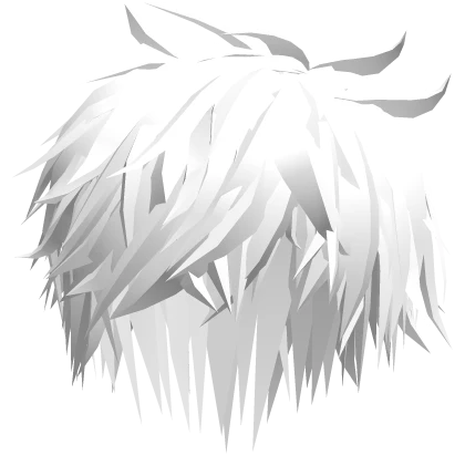 Messy Spiky Anime Boys Emo Hair/Y2K (White) v12