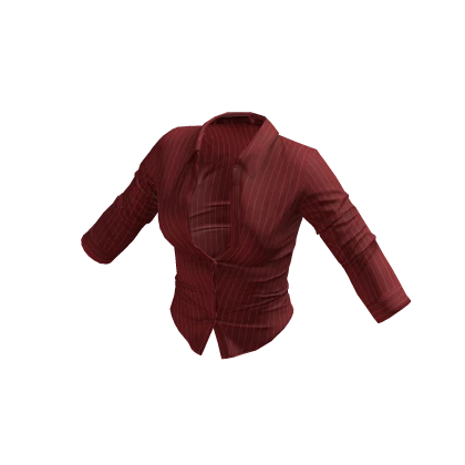 Office Siren Button Up Blouse (Red)