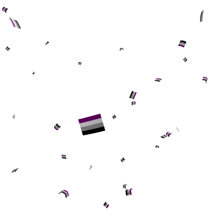 Pride Confetti (Lower): Asexual