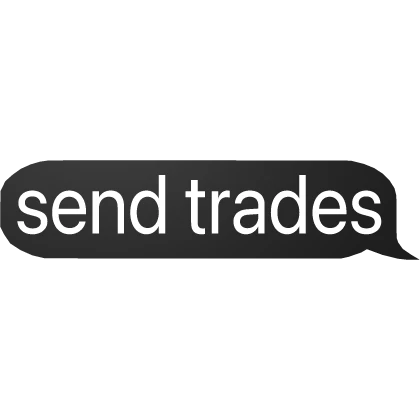 Send Trades text bubble chat black 