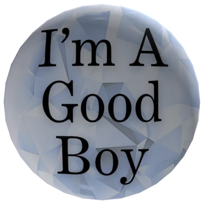 White Sparkle Time Good Boy Button Limited item ✨