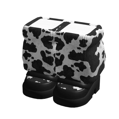 Y2K Platform Shoes w/ Cow Print Leg Warmers 3.0