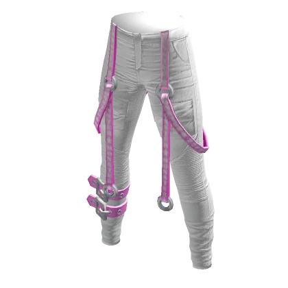 Strappy Biker Jeans Pastel