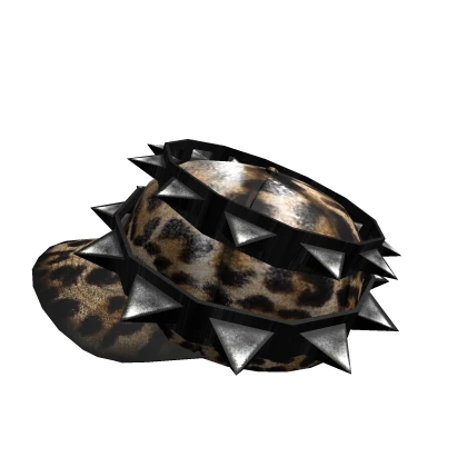Animal print spiky cap