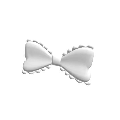 White Gothic Ruffle Bow