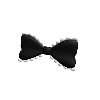 Black Gothic Ruffle Bow