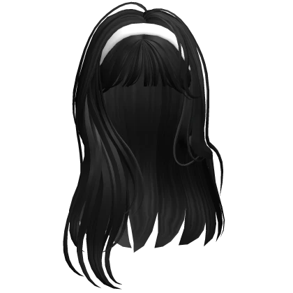 Straight Hair With Headband(Black)