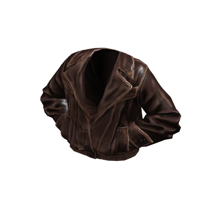 Posed Leather Jacket (Brown)