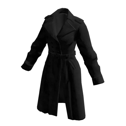 Professional Trench Overcoat in Black