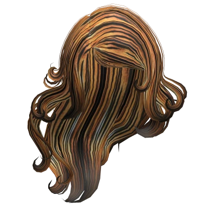 swirly flowing windy hair in maximalist tiger