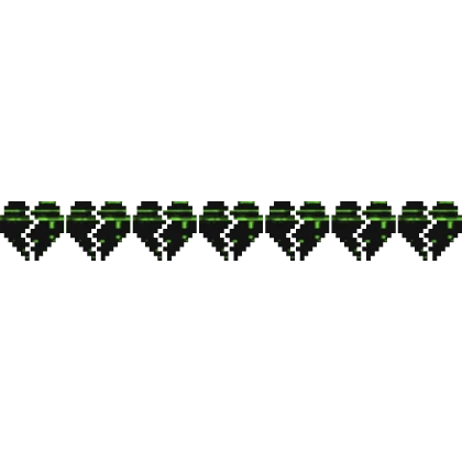 Green Animated Glitch 8-Bit Hp Health Bar