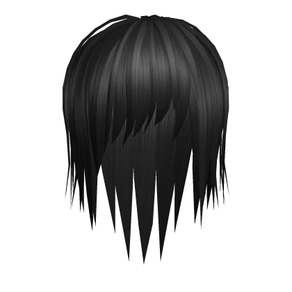 Long Black Vkei Emo Anime Hair