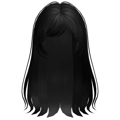 ♡ forest girl cute long hair (black)