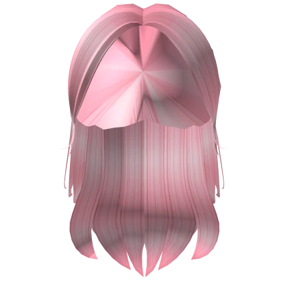 Aesthetic half tied back hair with bow in pink