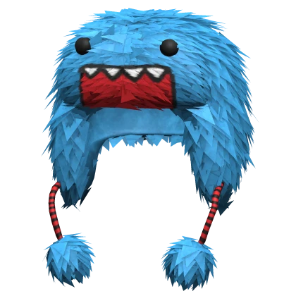 Blue Domo Beast Bear Scene / Emo Ushanka