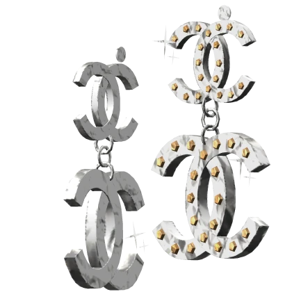 Luxury CHANEL CC Earrings In Silver 