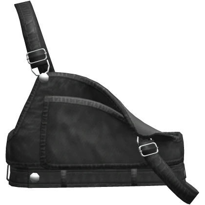 suspender overalls off shoulder black (3.0)