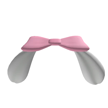 Pink Ribbon Bunny Headband