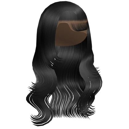 Curled N Wavy Layered Side Part in Black