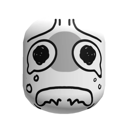 Scared Cartoon Mask [ Institutional White ] 