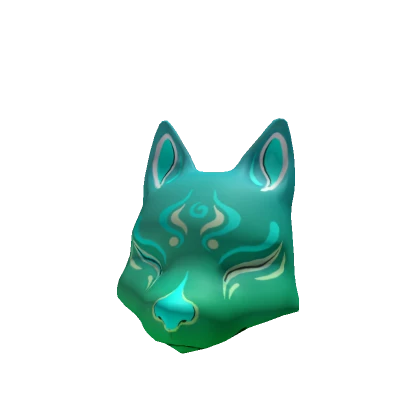 Kitsune Mask - Green & Neon Set