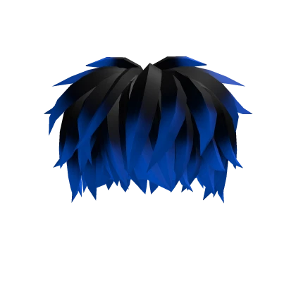 Black to Blue Messy Boy Hair