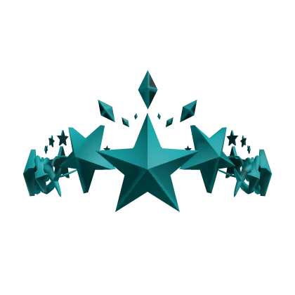 Teal Star Diamond Y2K Sigil Crown