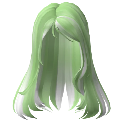 Green Angelic Long Y2K Hair