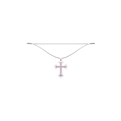 Y2K Pink Cross Necklace [1.0]