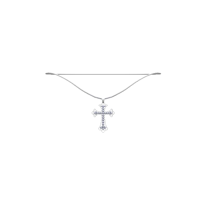 Y2K Silver Cross Necklace [1.0]