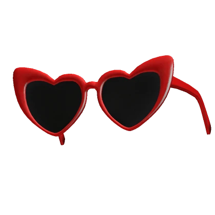 Red Heart Shaped Glasses