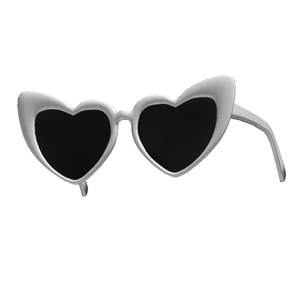 White Heart Shaped Sunglasses