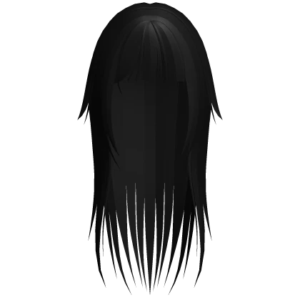 messy wispy saya anime cat girl hair in black