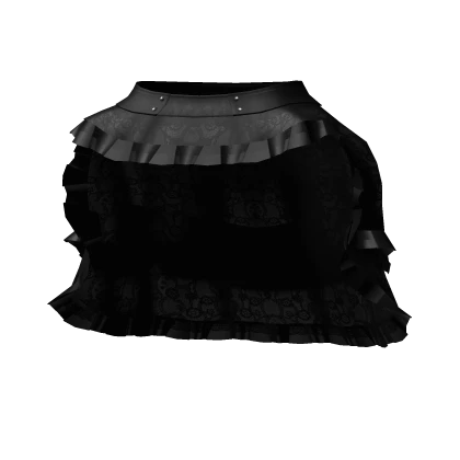┊♡꒱ gothic lace bustle skirt  3.0 ꒰black꒱