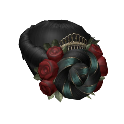 Lavish Victorian Chignon Bun in Black