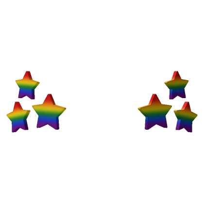 Pride star face stickers (Rainbow)