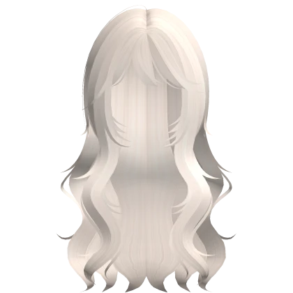 cute messy wavy anime hair platinum