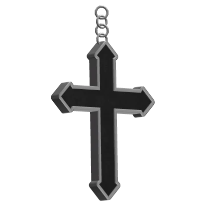 single silver cross earring