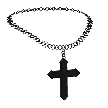 3.0 black cross necklace