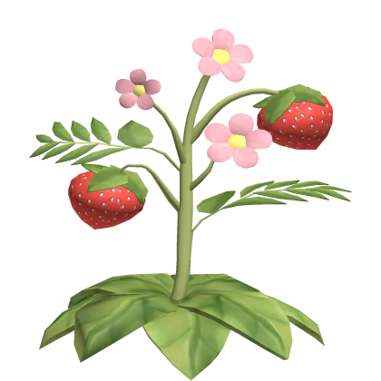 igari strawberry leaf on head floral sprout 🍓