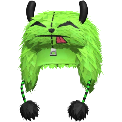 Green Silly Alien Scene / Emo Ushanka