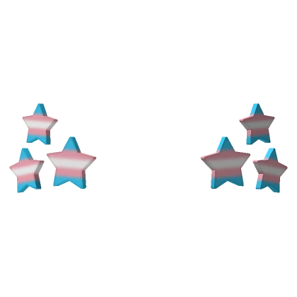 Pride star face stickers (Transgender)