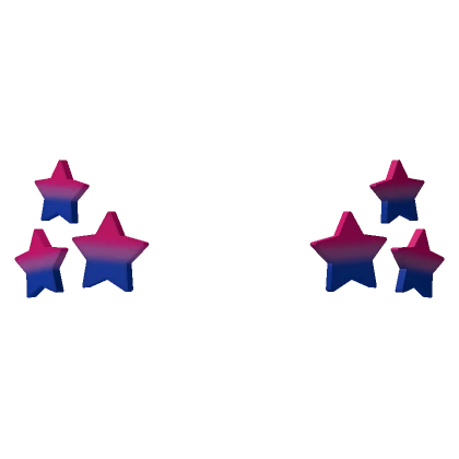 Pride star face stickers (Bisexual)