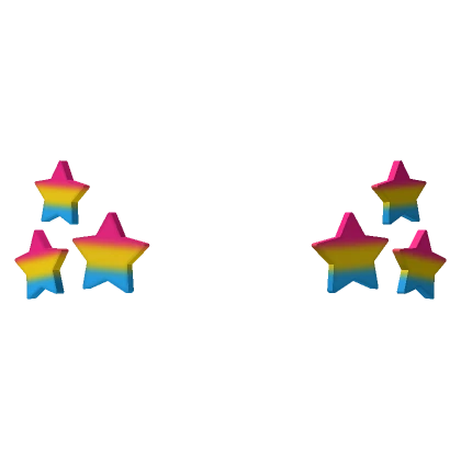 Pride star face stickers (Pansexual)