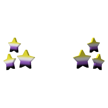 Pride star face stickers (Nonbinary)