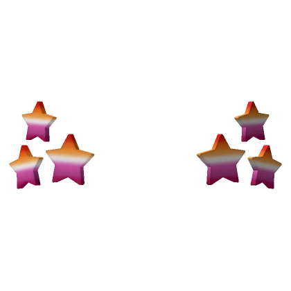 Pride star face stickers (Lesbian)