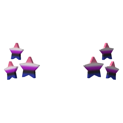 Pride star face stickers (Genderfluid)