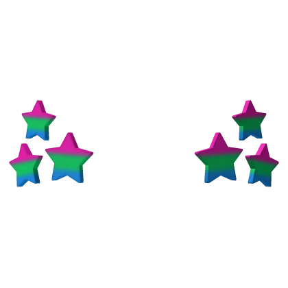 Pride star face stickers (Poly)